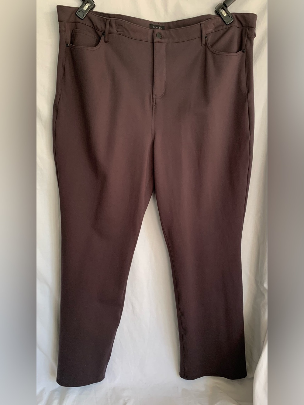 NYDJ Straight Leg Pants in Deep Chocolate Brown